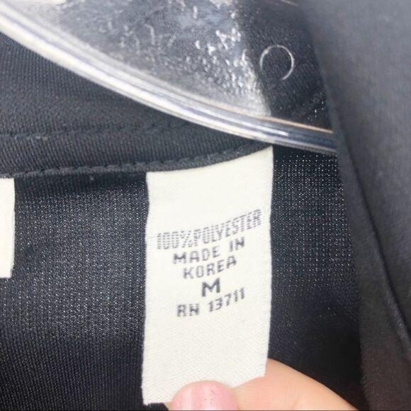 Amanda Smith Blouse Button Front Black Medium - Picture 7 of 8